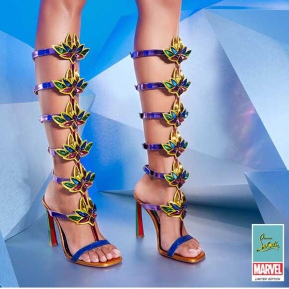 Christian Louboutin x MARVEL Sea Warrior 100 Gladiator Sandals size 39.5 - Picture 2 of 9